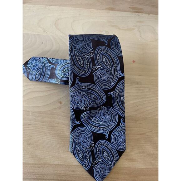 Paul Fredrick Silk Tie Men's Paisley Print Long Size‎ - Picture 1 of 7
